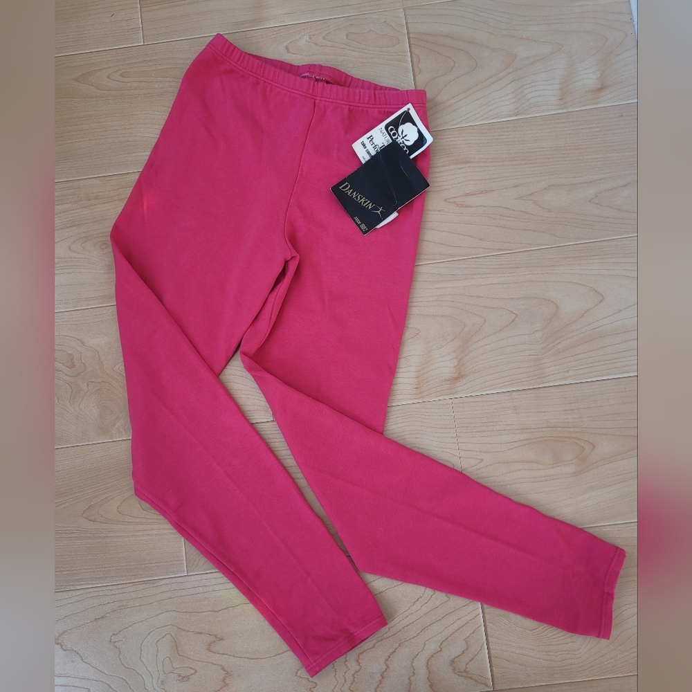 Vintage 1980s-1990s Danskin fuschia pink leggings, NWT